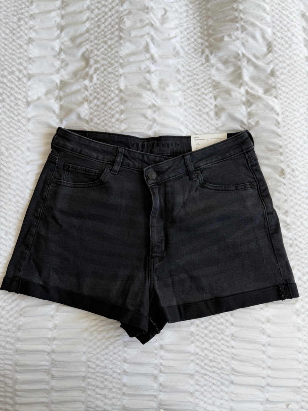 American Eagle Outfitters Charcoal Black Denim Shorts
